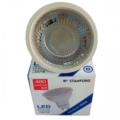 AMPOLLETA DICROICA GU10 LED 6W LUZ FRIA