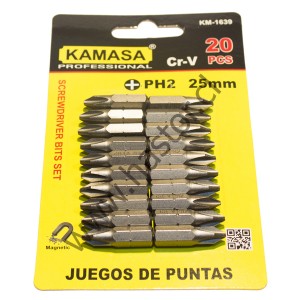 JUEGO DE PUNTAS PH.2X25MM 20PCS