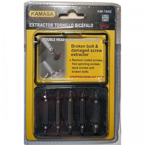 EXTRATOR DE TORNILLO BICEFALO 5PCS 0# 1# 2# 3