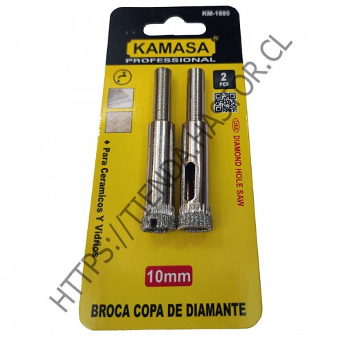 BROCA COPA DIAMANTADA P/CERAMICO Y VIDRIO 10M