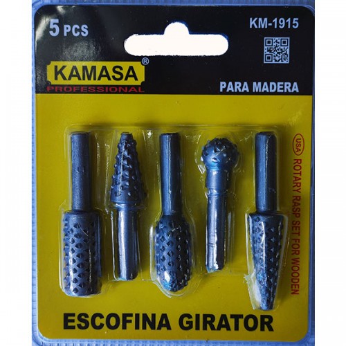 ESCOFINA GIRATORIA PARA MADERA 5PCS