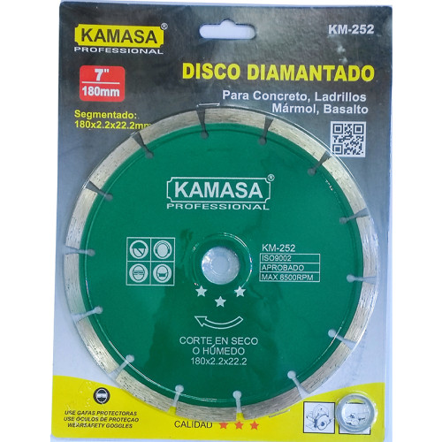 DISCO DIAMANTADO 180MM KAMASA KM-252