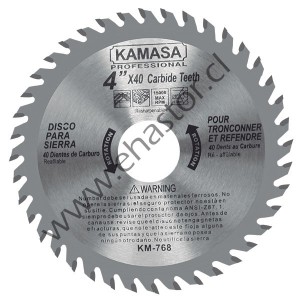 DISCO MADERA 4-12 KAMASA 40 DIENTES