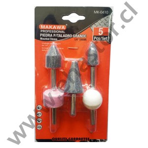 JUEGO DE PIEDRA P/TALADRO 5PCS MAKAWA