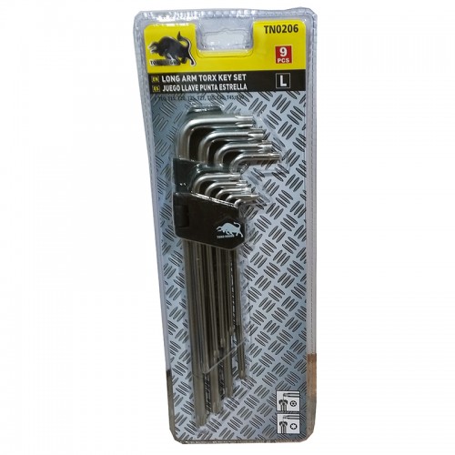 LLAVE ESTRELLA 9PC LARGO T10-15-20-25-27-30-4